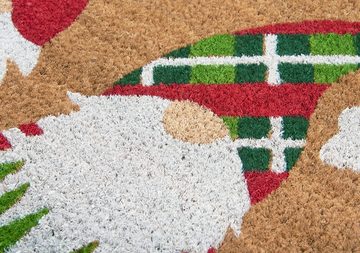 Fußmatte Mix Mats Kokos Christmas Gnomes, HANSE Home, rechteckig, Höhe: 15 mm, Weihnachten, Schmutzfangmatte, Outdoor, Rutschfest, Innen, Kokosmatte