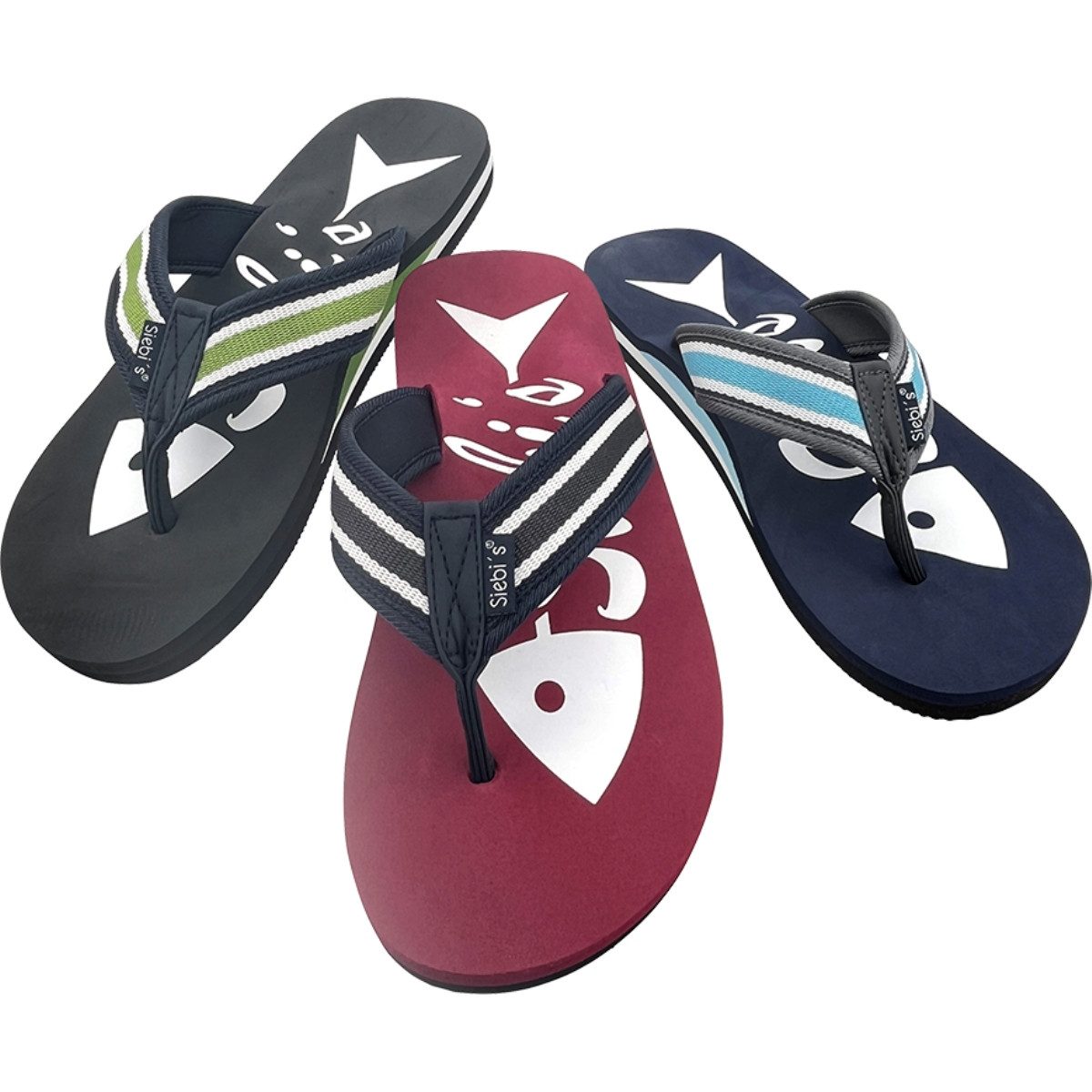 Siebi`s Siebi`s Fisher Zehentrenner Herren - Modische Flips Herrensandale EVA Schlappen