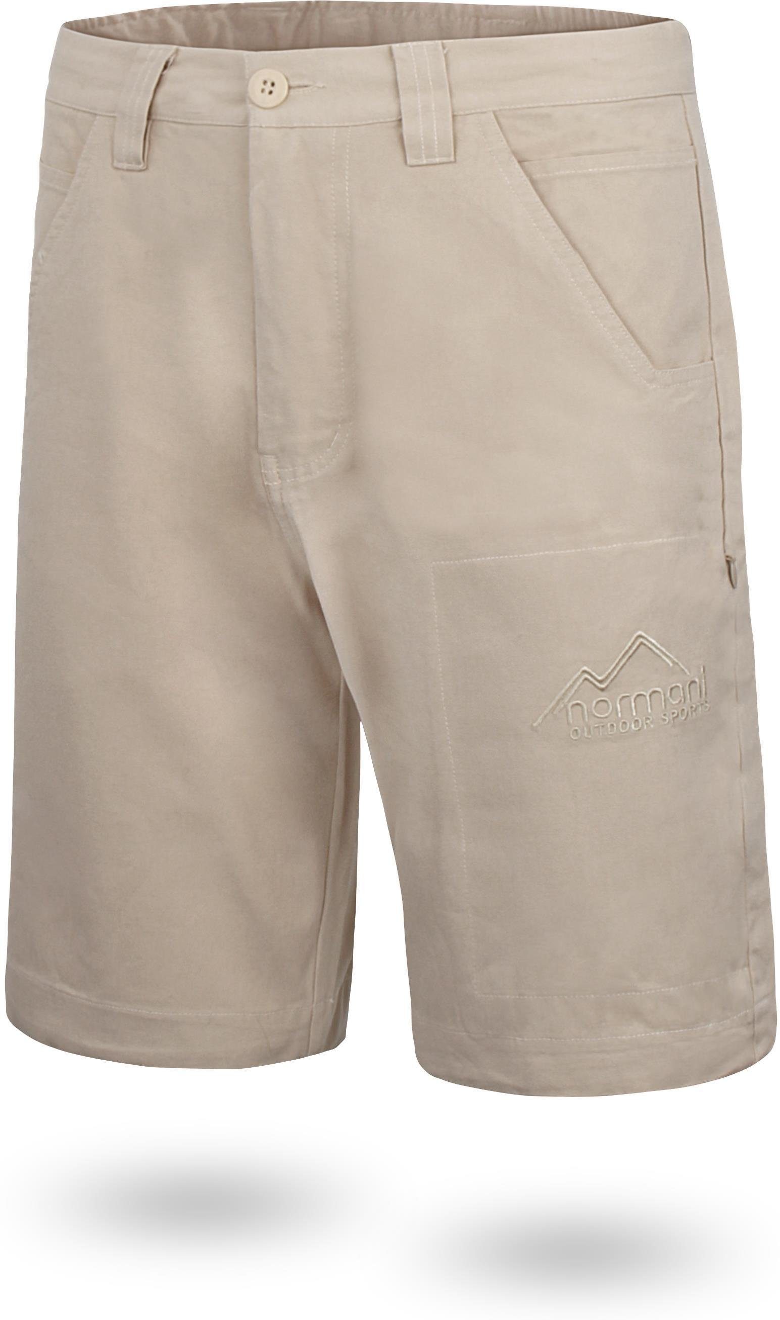 Gobi Bermudas Khaki mit Zippertasche Shorts Bio-Baumwolle Chino Sommershort Shorts Vintage Herren normani kurze aus invisible 100%