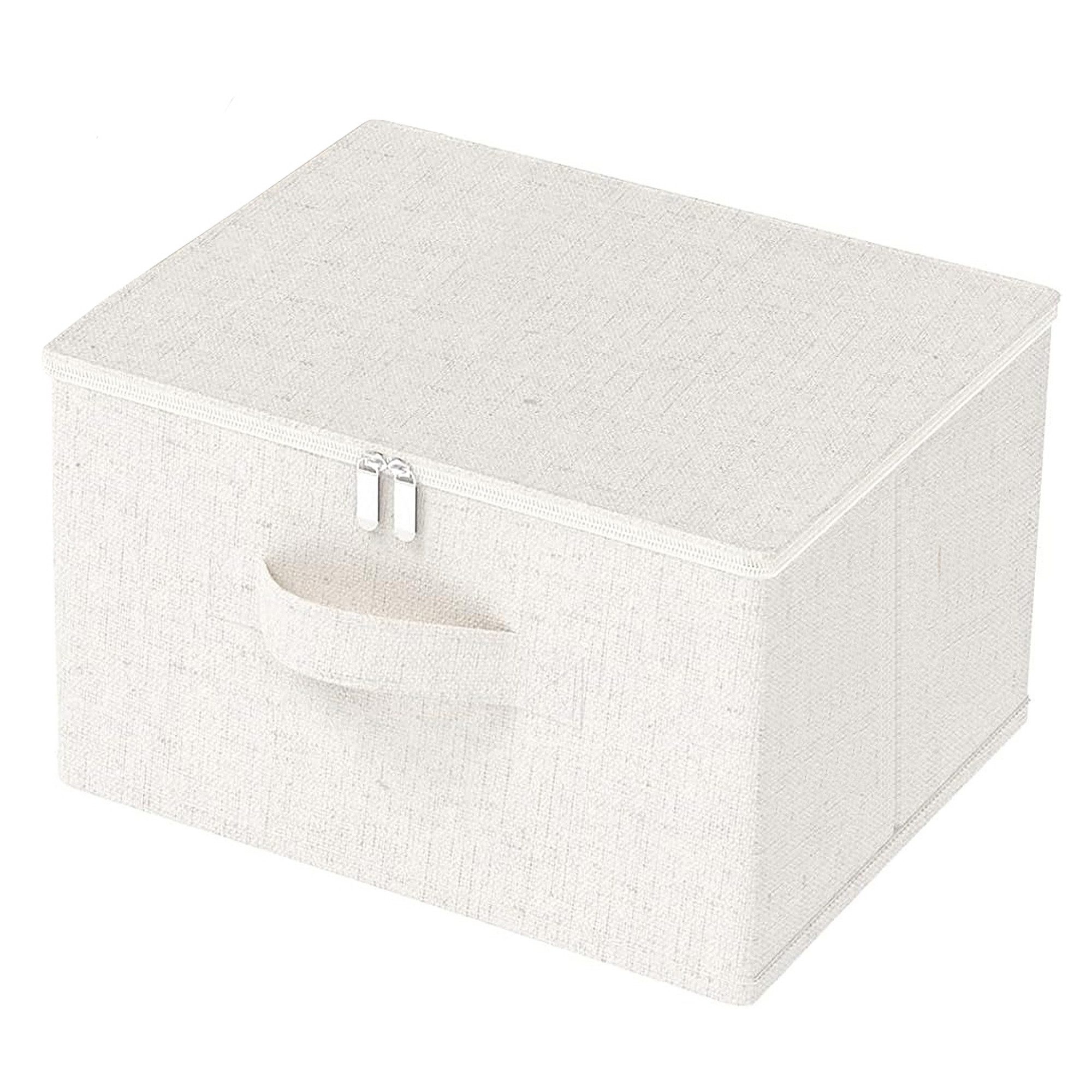Coonoor Aufbewahrungsbox Große Aufbewahrungsbox für Kleidung, faltbare Stoffbox mit Deckel, Schrank-Organizer, langlebiger Aufbewahrungskorb für Zuhause
