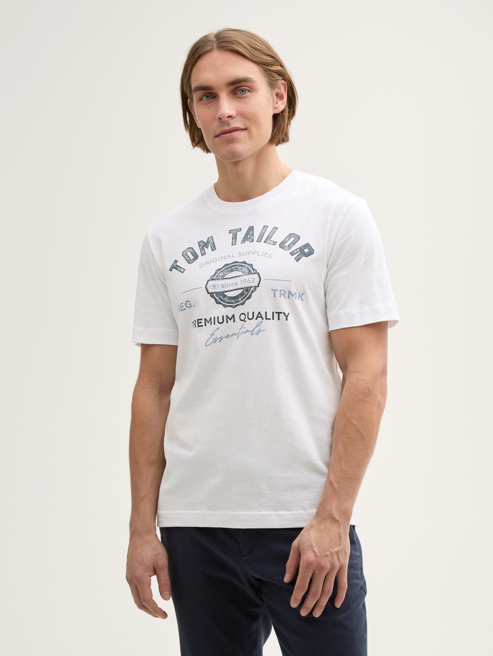 Tom Tailor Herren T-Shirt LOGO - Regular Fit günstig online kaufen