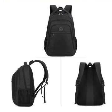 Aoking Freizeitrucksack Rucksack Schulrucksack Sportrucksack Laptoprucksack Reiserucksack (Schwarz), Rucksack (15 Zoll Laptopfach) Freizeit Reise Sport Arbeit Schule Uni