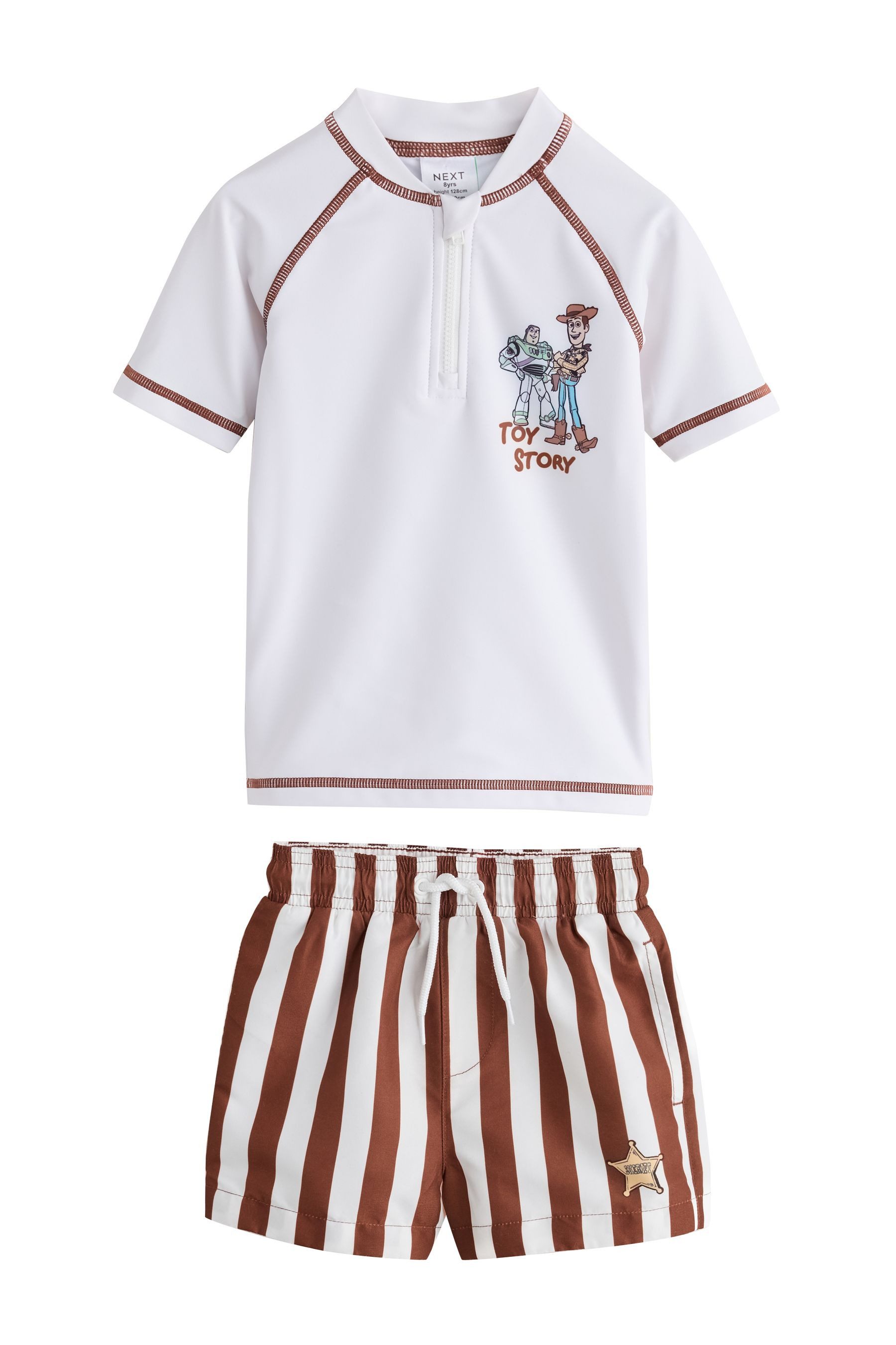 Next Badeanzug Rash-Trägertop und Badeshorts im Sonnenschutzset (2-St)