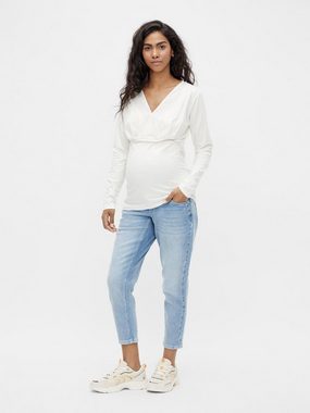 Mamalicious Umstandsshirt Langarm Shirt 2-er Set Schwangerschaft Still Mode MLEMMA (2-tlg) 6087 in Schwarz-Weiß