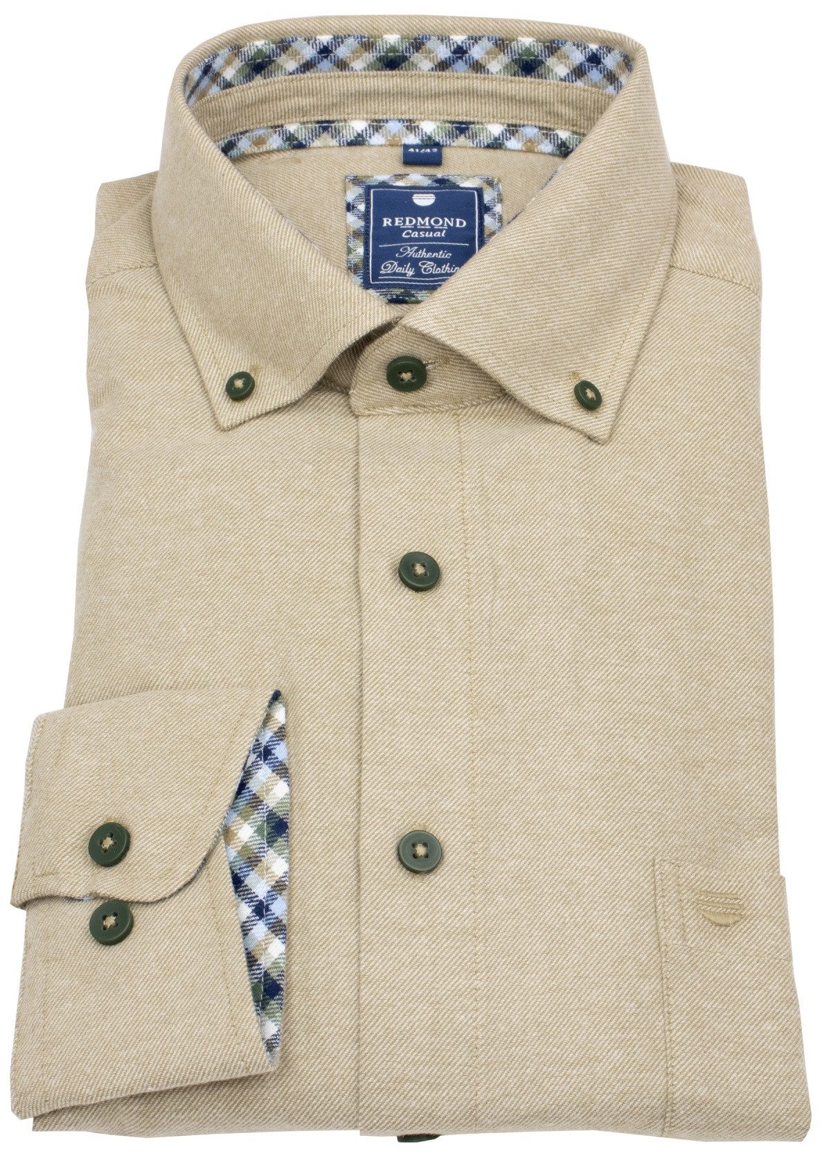 Redmond Langarmhemd Button-Down-Kragen