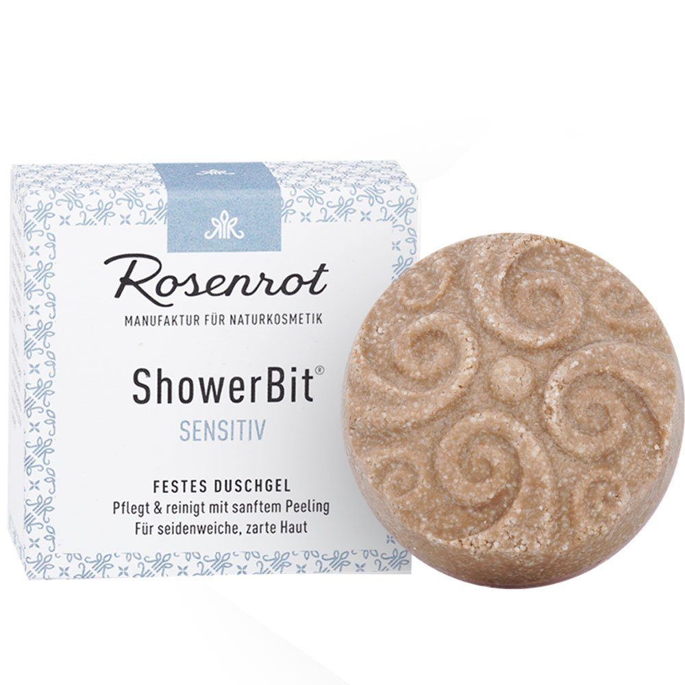 Rosenrot Feste Duschseife Festes Sensitiv, 60 g