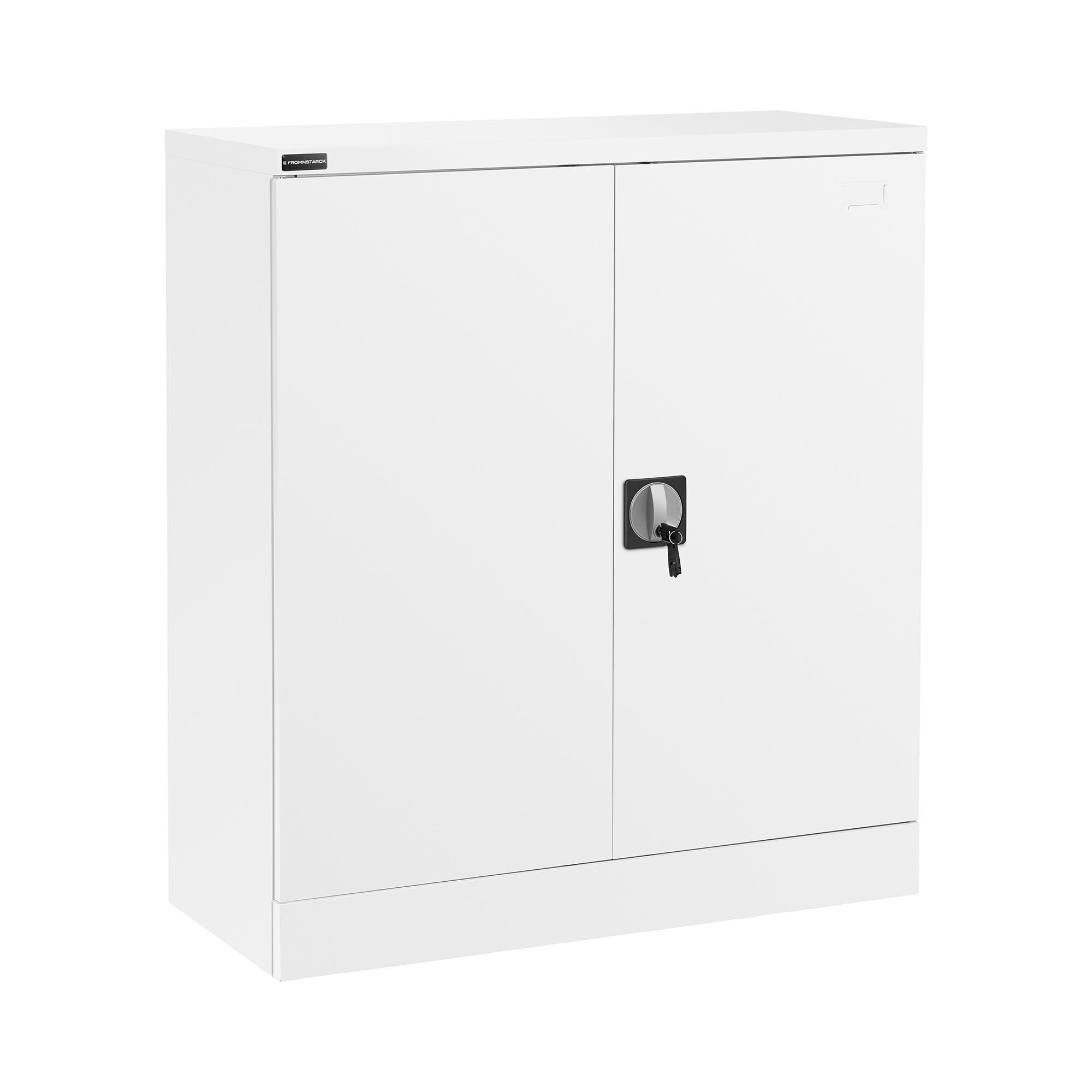 Fromm&Starck Aktenschrank Metallschrank 102cm Mehrzweckschrank weiß abschließbar Büroschrank