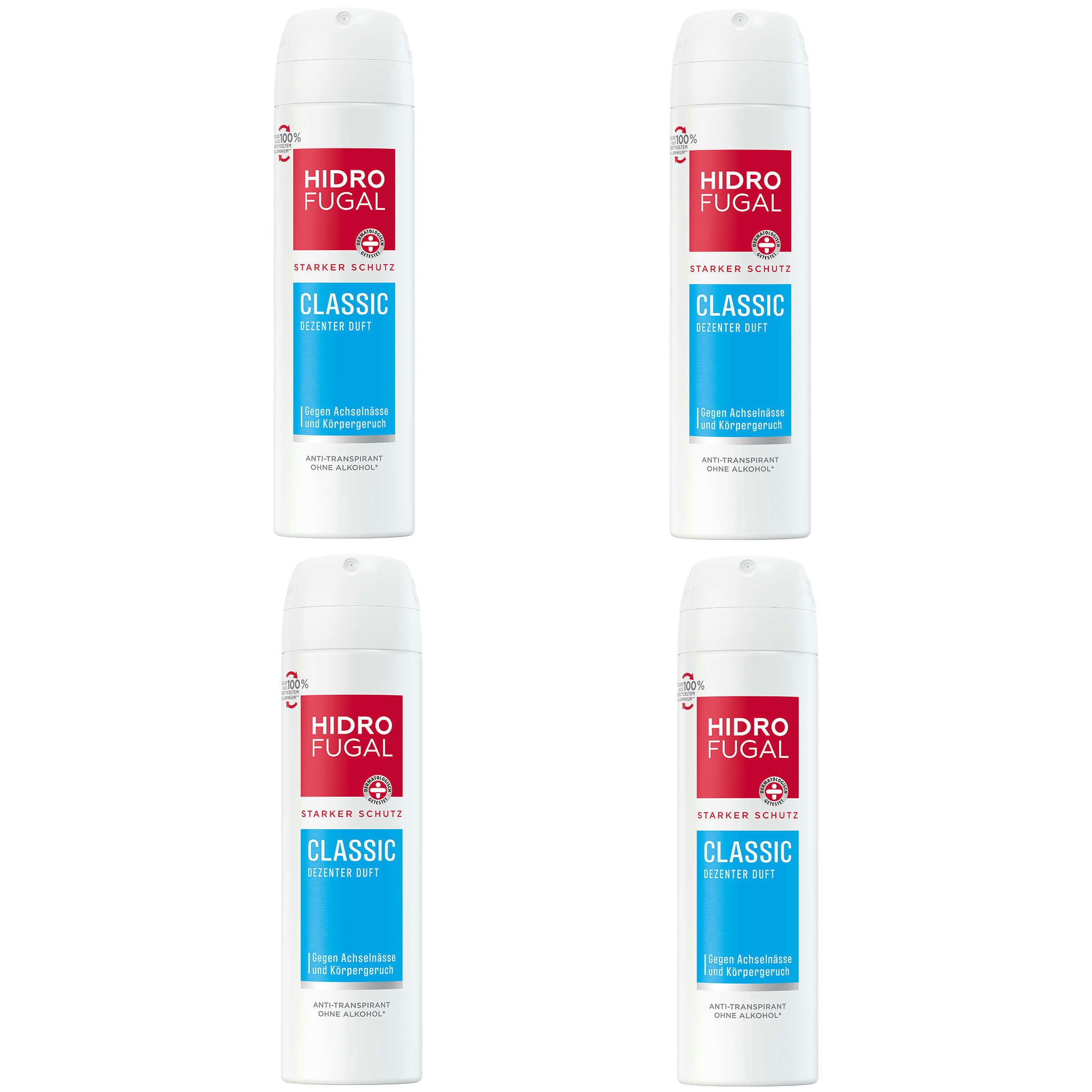 Deo-Spray Classic Anti-Transpirant sarker Schutz o. Alkohol 4 x 150ml