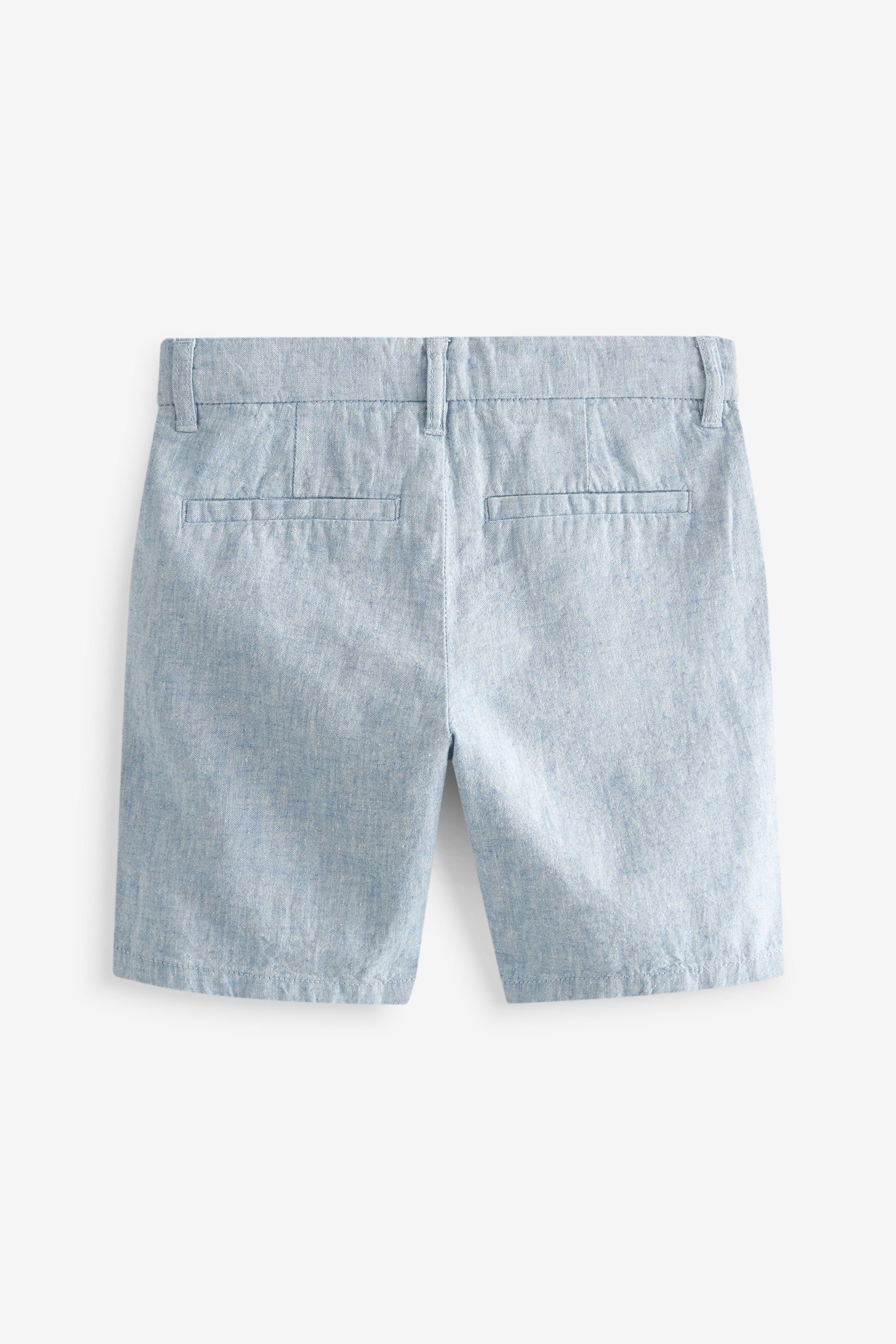 Next (1-tlg) Chinoshorts Chino-Shorts mit Blue Leinenanteil