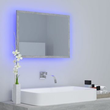 vidaXL Badspiegel LED-Badspiegel Betongrau 60x8,5x37 cm Acryl (1-St)