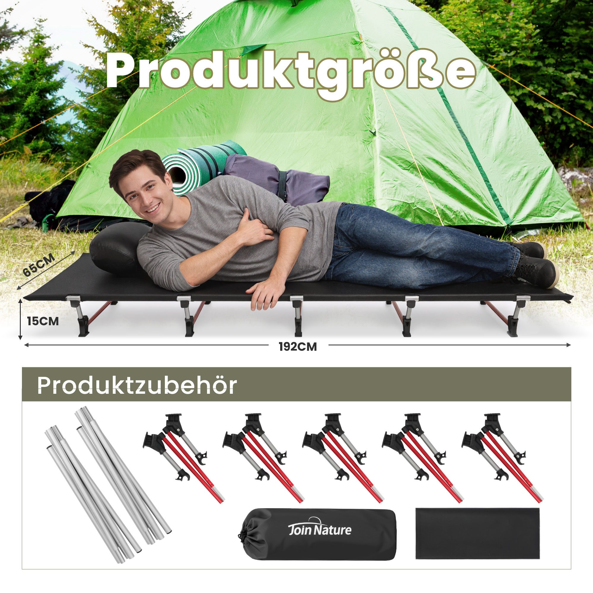 HOMECALL Feldbett Ultraleichtes Campingbett lappbar Faltbetten für Erwachse günstig online kaufen