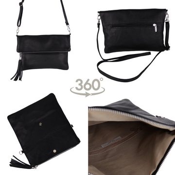 MIRROSI Umhängetasche Damen, Crossbody Bag, Echtleder Made in Italy (1 Tasche 2 Gurte oder Basic Version 1 Tasche 1 Gurt, verstellbaren Schulterriemen), 26x18x2cm (BXHXT)