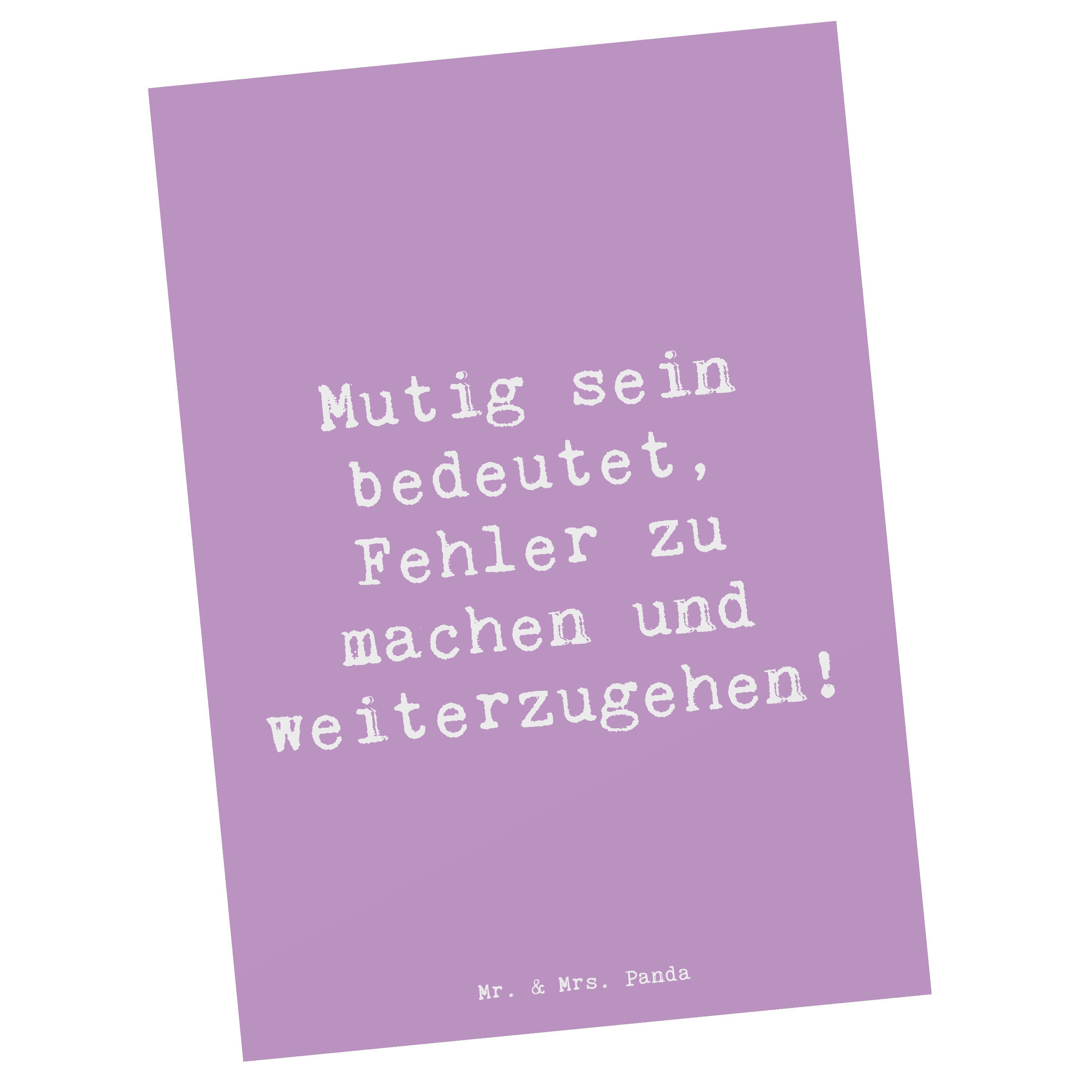 Postkarte Fehler machen Lernen - Lavendeltraum - Geschenk, Mut, Rückschläge, Zu
