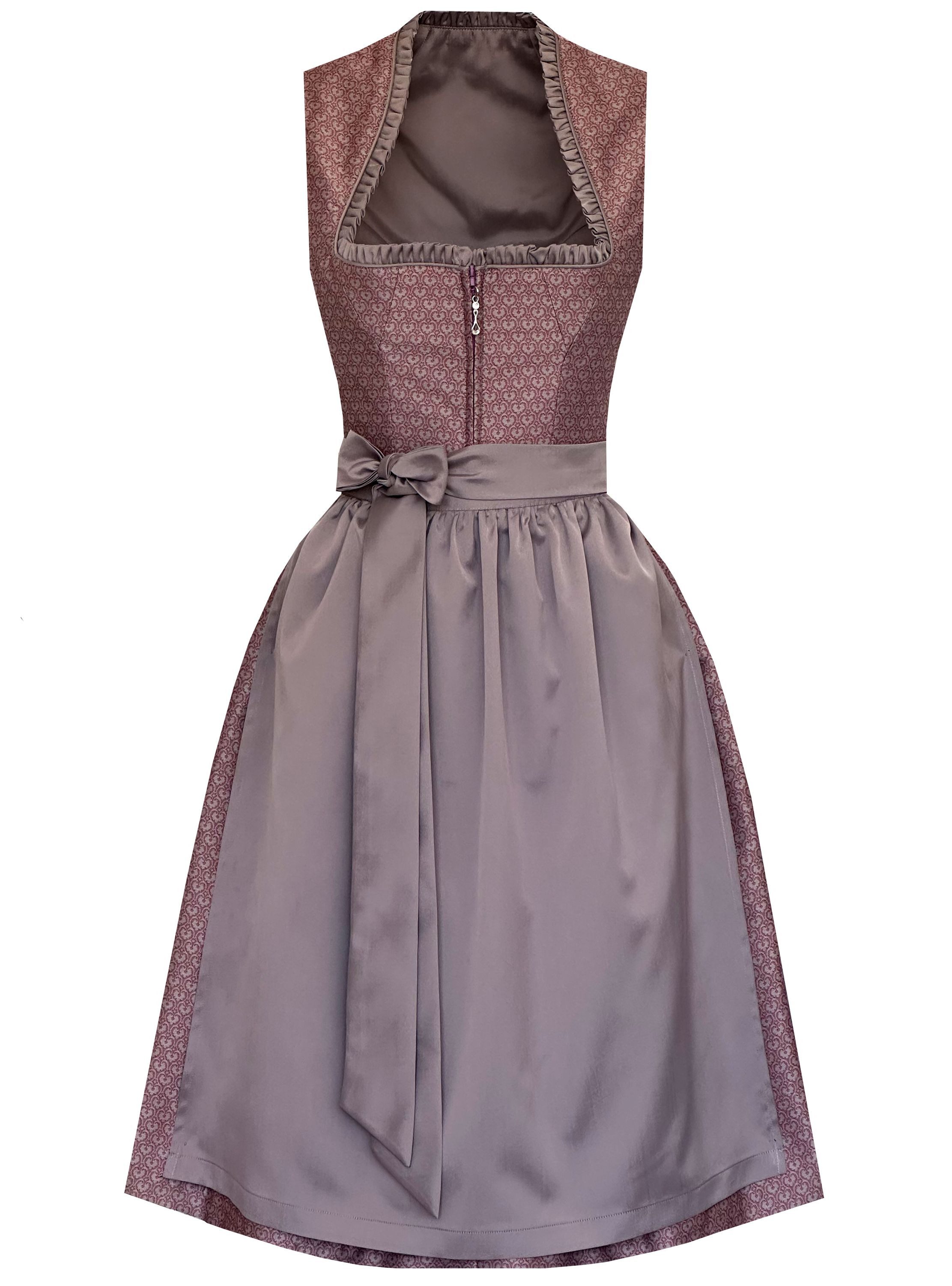 Alpenmärchen Dirndl Dirndl Liane in dunkelrot-taupe - ALM1038