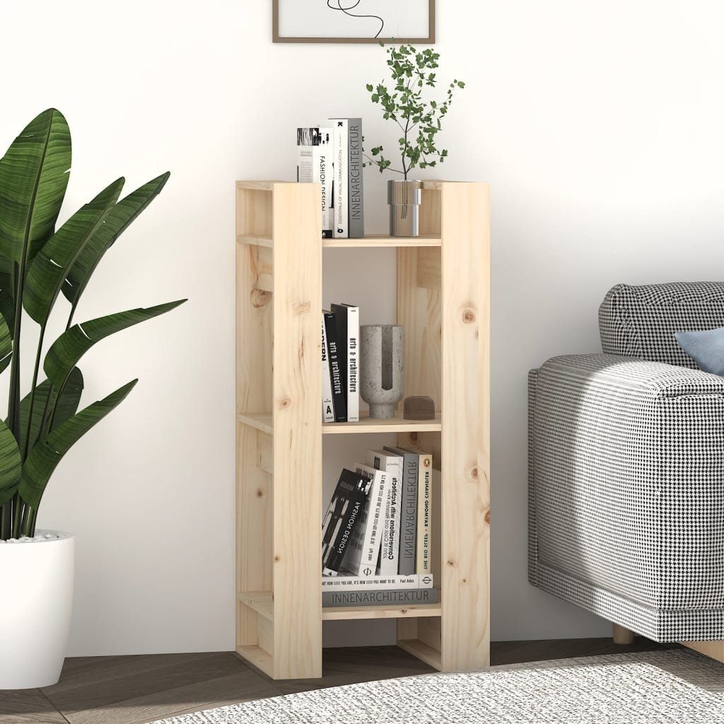 furnicato Bücherregal Vielseitiger Bücherschrank aus Massivholz, 41 x 35 x 91 cm, 1-tlg., Rustikales Regal als Raumteiler mit Wandhalterung und viel Stauraum