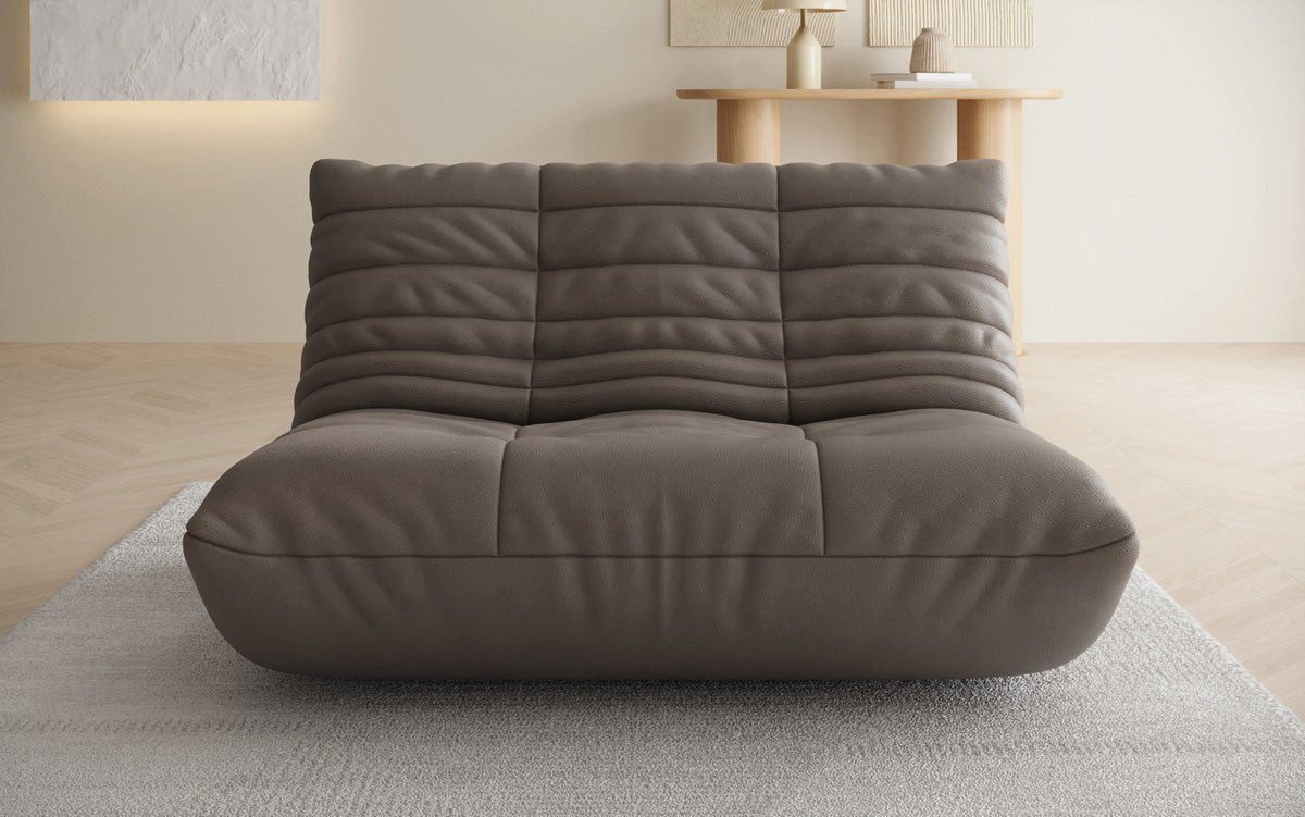 Luxusbetten24 Sofa Designer 2 Sitzer Sofa Calmo, aus Echtleder mit natürlicher Haptik