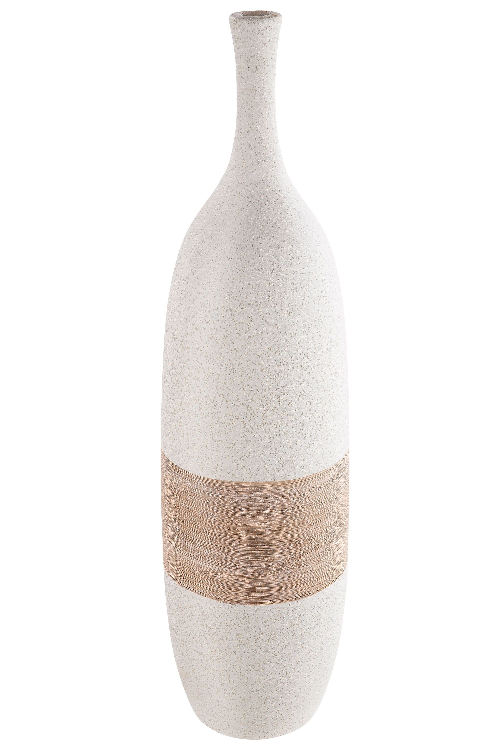 GILDE Dekovase GILDE Flaschenvase Olbia - braun-creme - H. 50cm x D. 13,5cm