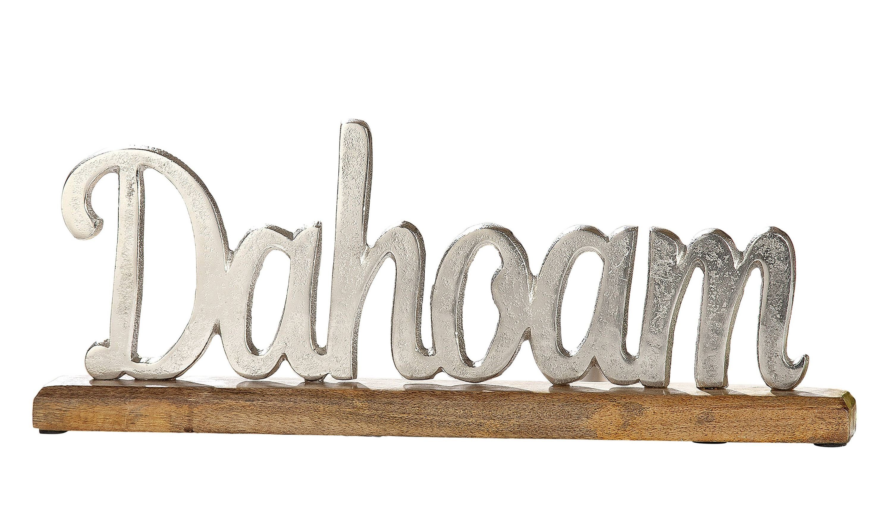 Dekoobjekt GMD Schriftzug Aluminium Living DAHOAM, aus "Dahoam"