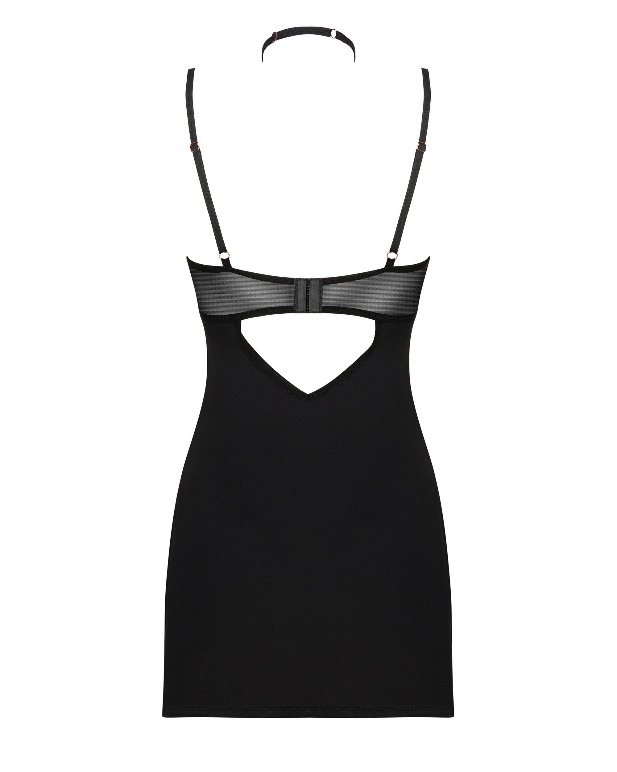 Obsessive Negligé Negligee Selinne schwarz mit String rückenfrei (2-tlg)