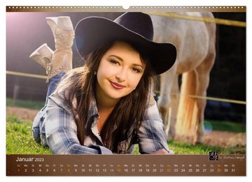 CALVENDO Wandkalender Western Girls (Premium, hochwertiger DIN A2 Wandkalender 2023, Kunstdruck in Hochglanz)