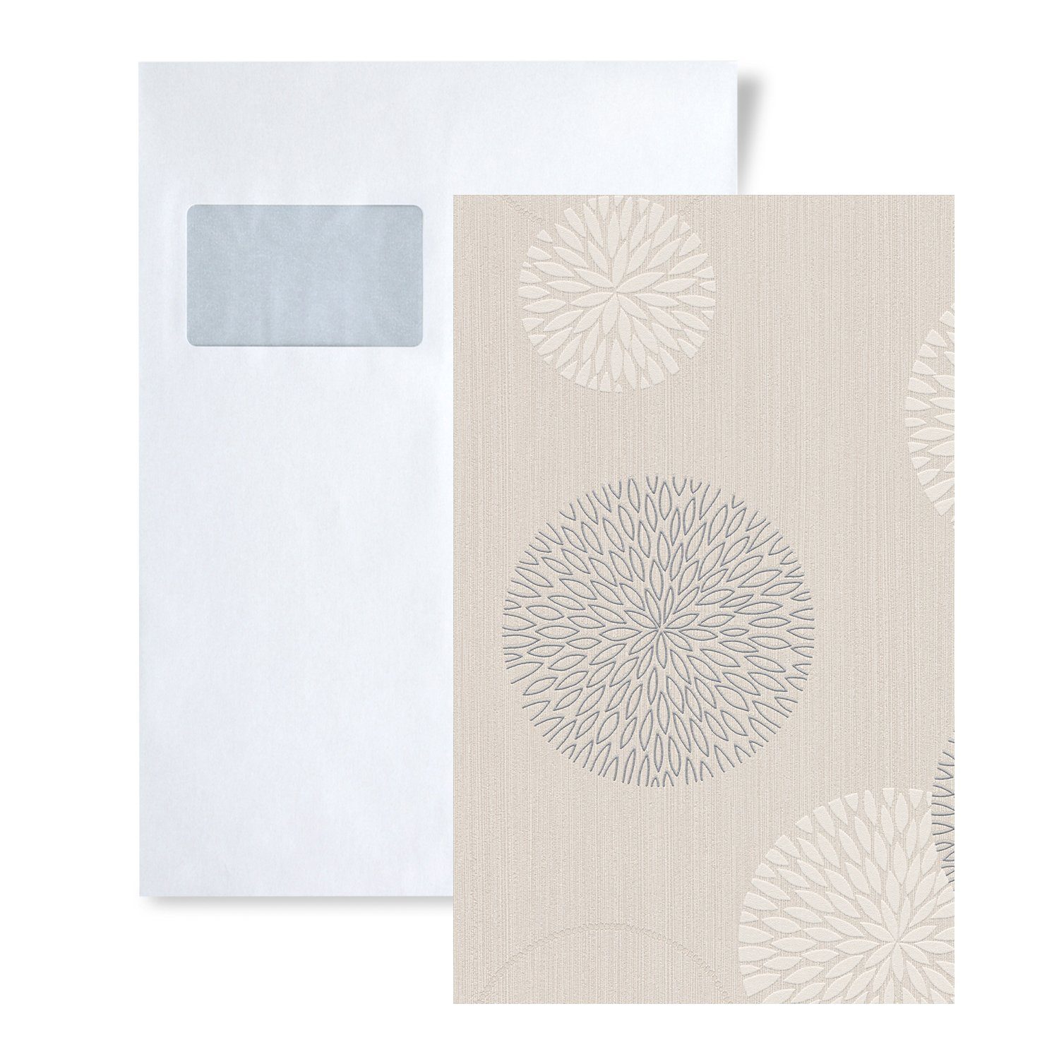 Profhome Vliestapete 1 MUSTERSTÜCK S-937912-GU DIN A4 MUSTER der Geometrischen Tapete, (1 Musterblatt, ca. A5-A4), beige