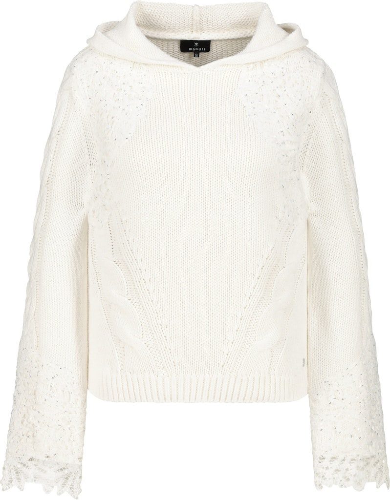 Monari Rundhalspullover 809124 Spitzenapplikation im Cornelly-Design günstig online kaufen