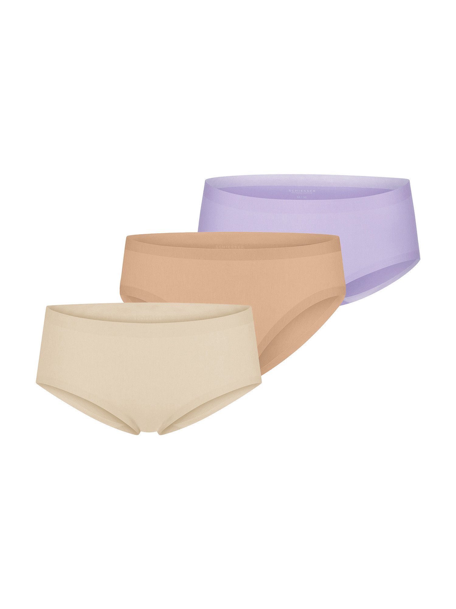 Schiesser Panty Invisible Cotton (3-St) Pantyslip, Boyshort, Unterwäsche