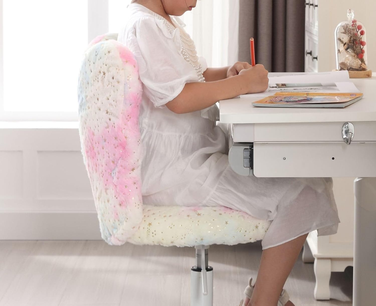 WAHSON OFFICE CHAIRS Kinderstuhl aus Kunstfell höhenverstellbar drehbar Kin günstig online kaufen