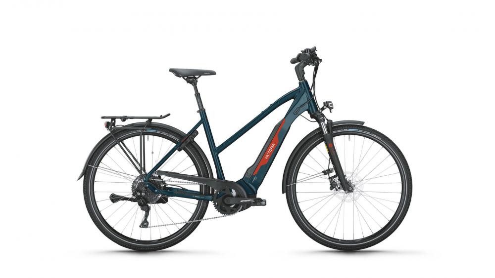 E-Bike VICTORIA Elektro-Trekkingrad "Tresalo 6" (1), Trapez, 28", dark night