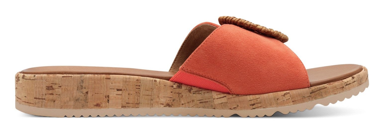 Tamaris Pantolette Keilabsatz, Sommerschuh, Schlupfschuh mit hübscher Zierschnalle