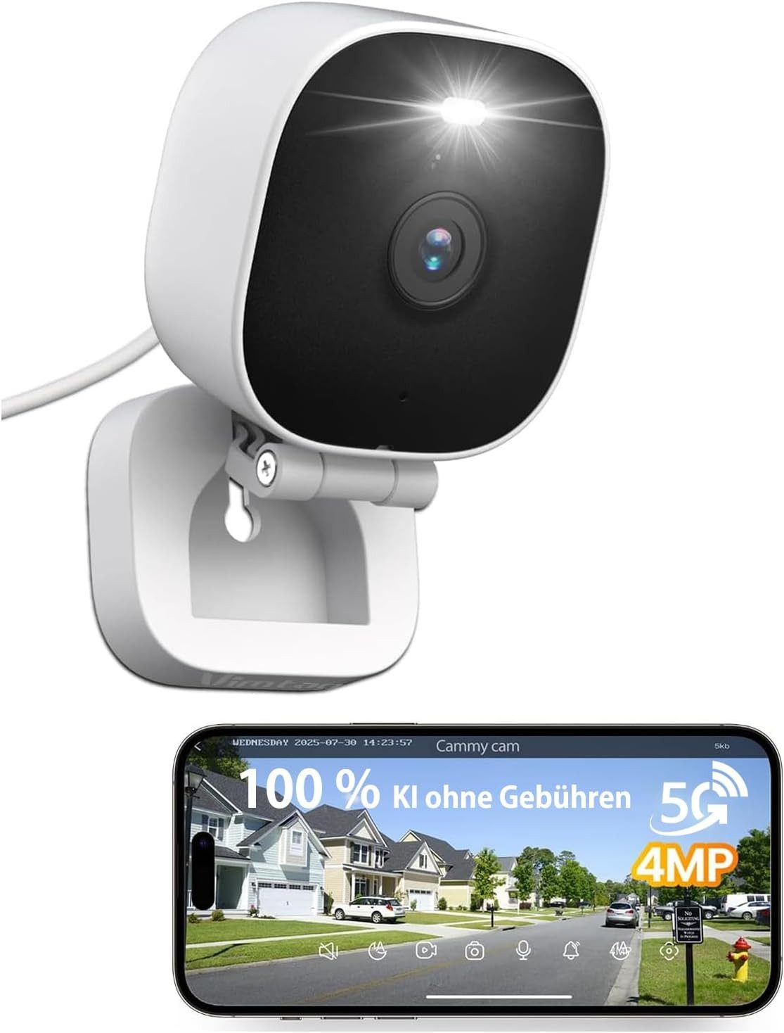 SpionProfi Überwachungskamera 2,5k Wlan Live Cam Mini Überwachungskamera 5G Außen Kamera (1-tlg., Wifi IP Haus Geschäft Mini Kamera mit Bewegungsmelder & Nachtsicht)