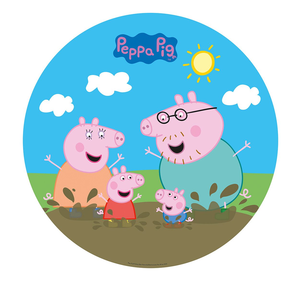 Happy People Badespielzeug Sprinklermatte - Peppa Wutz (150 cm), mit Spritzfunktion