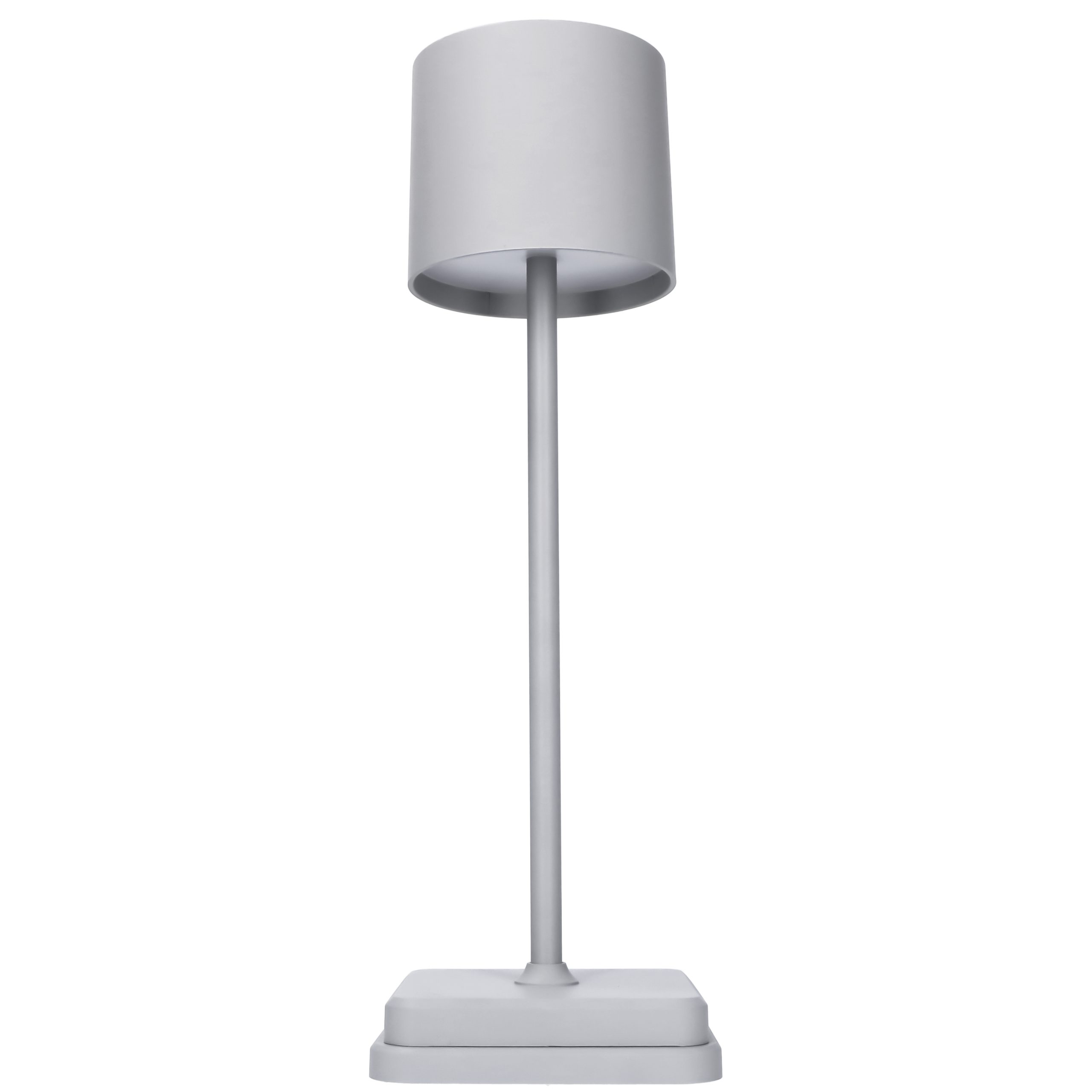 LED, 1000491 grau warm-neutral-kaltweiß light Außen-Tischleuchte Akku LED-Tischleuchte, IP54 Ladeschale dimmbar LED's