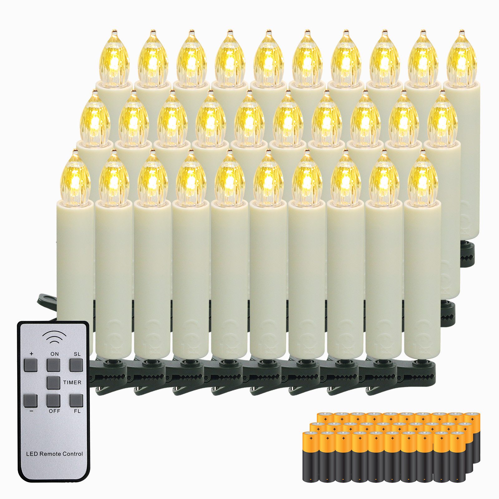 Gotoll LED-Christbaumkerzen D-LZ20-40-B Weihnachtskerzen mit Clip günstig online kaufen