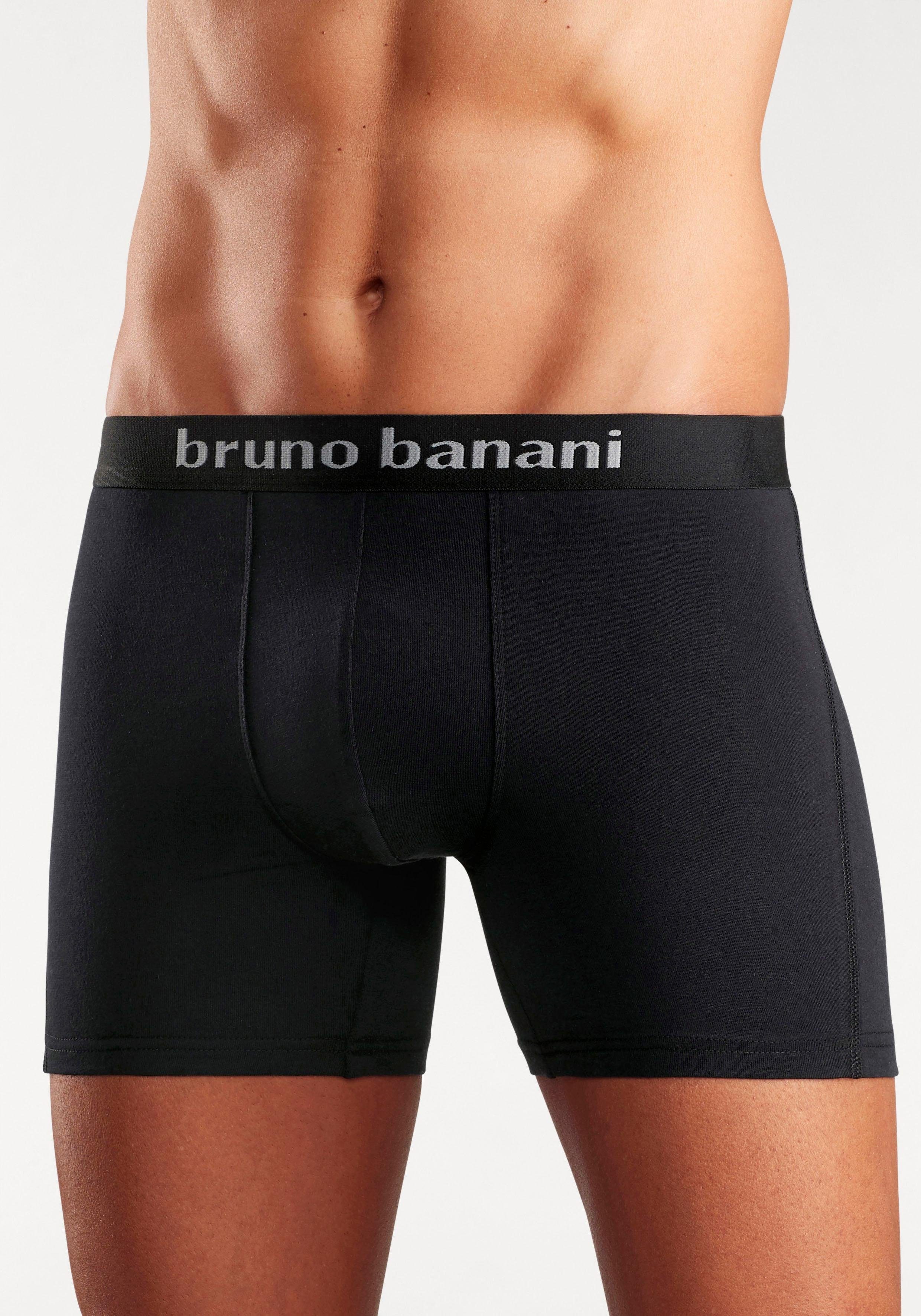 Bruno Banani Boxer Boxershorts für Herren (Packung, 4-St) mit längerem Bein und auffälligen Logobund
