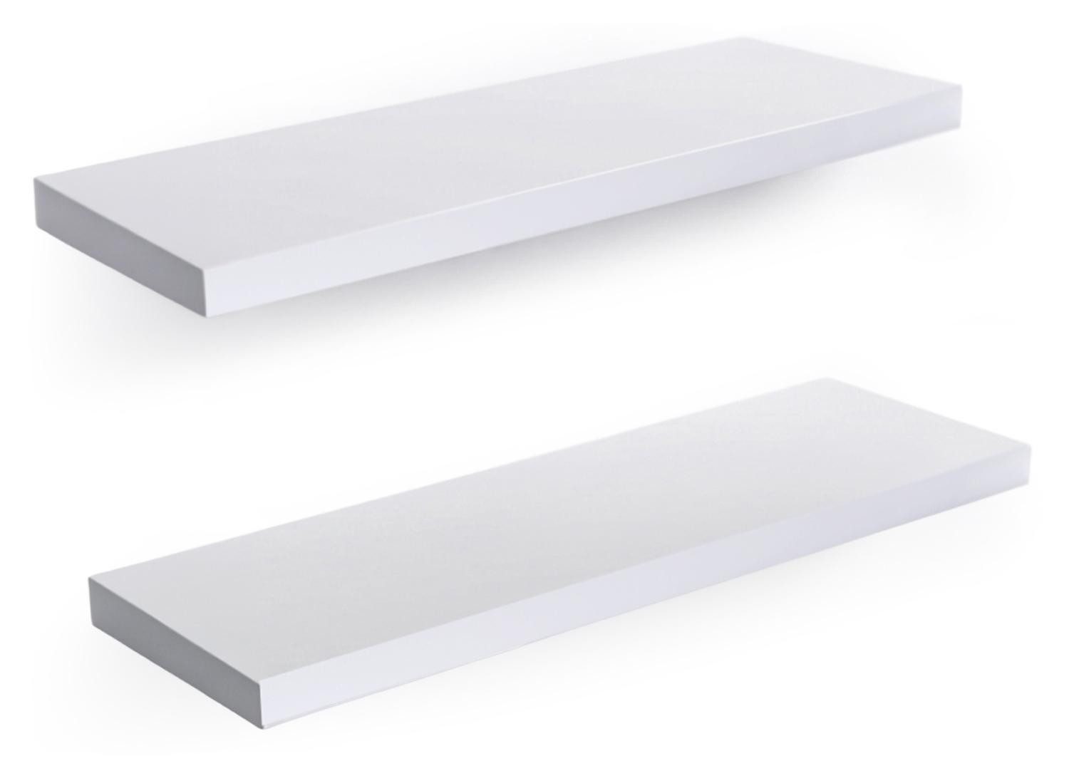 Home4You Wandboard MIKI, B 60 x H 23,5 cm, Weiß matt, MDF, PVC, 1-tlg., 1 Ablagefläche