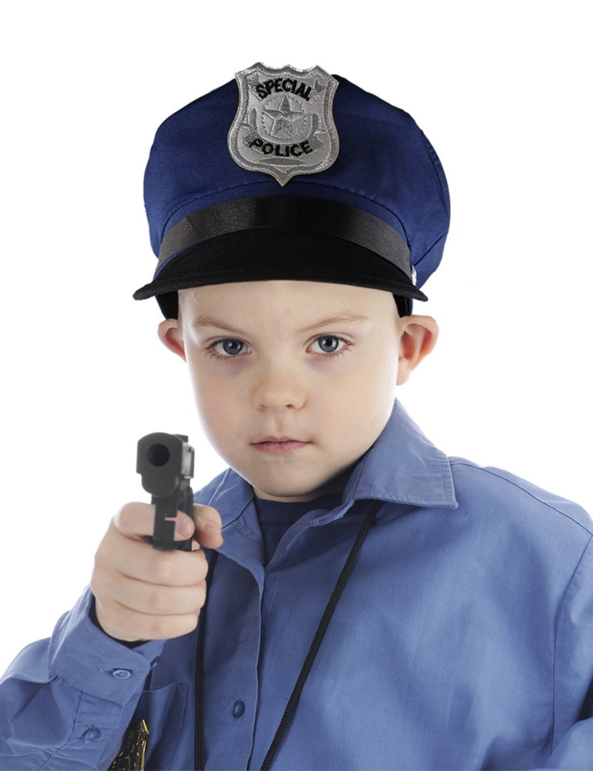 Das Kostümland Kostüm Kinder 'Special Police' Polizei Mütze, Blau