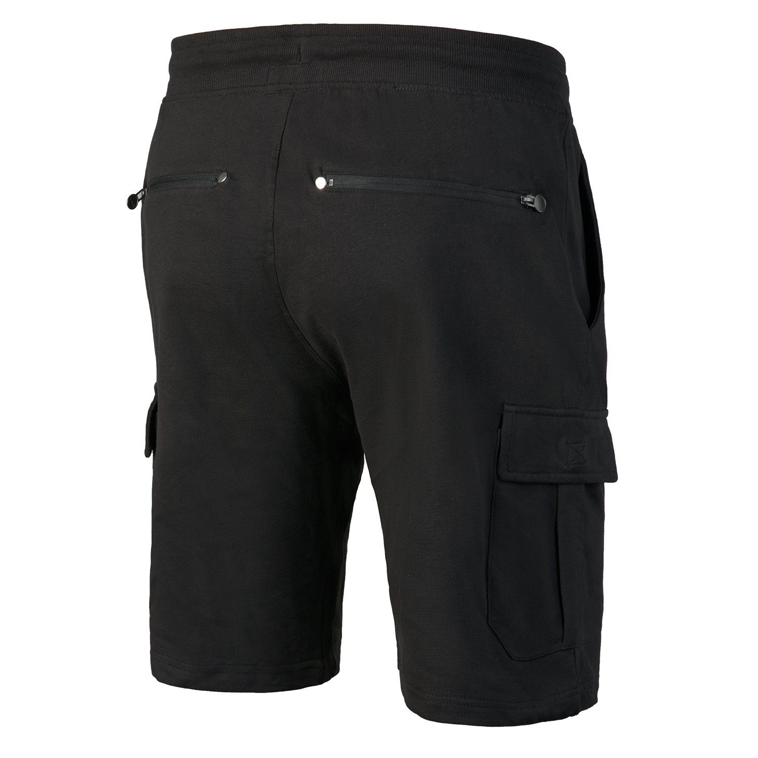 Mount Swiss Shorts Mount Swiss Kurze CARGO Freizeithose Herren (1-tlg) 2 Seitentaschen, 2 Beintaschen + 2 Gesäßtaschen mit Reißverschluss