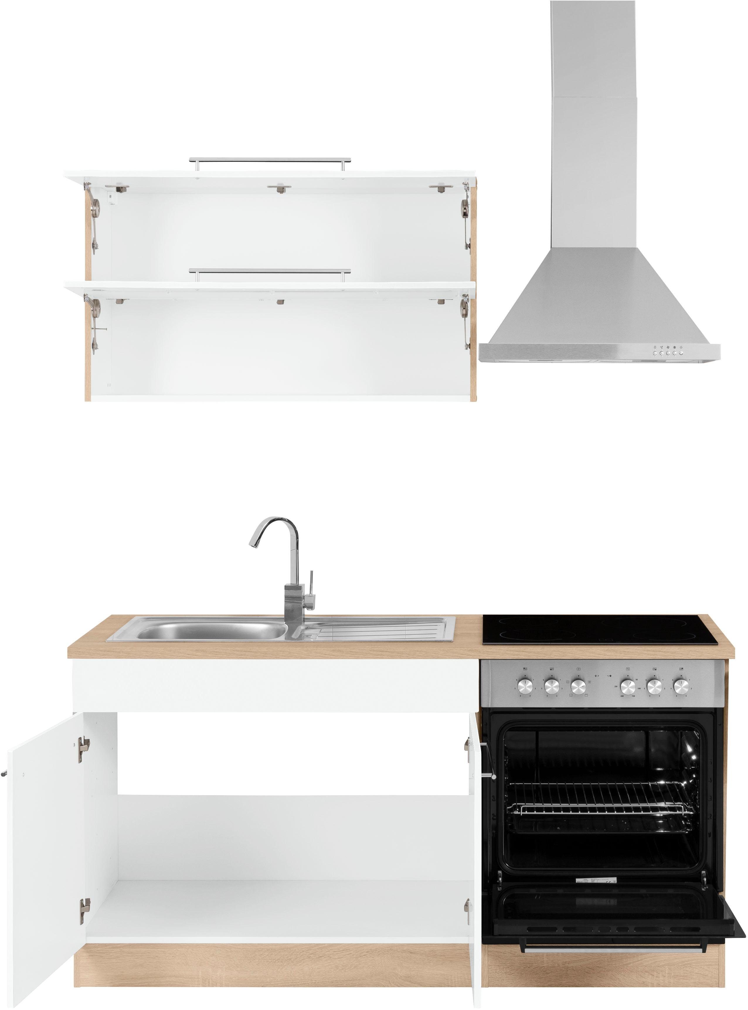 KOCHSTATION Pantryküche KS-Eton, mit E-Geräten, Breite 160 cm