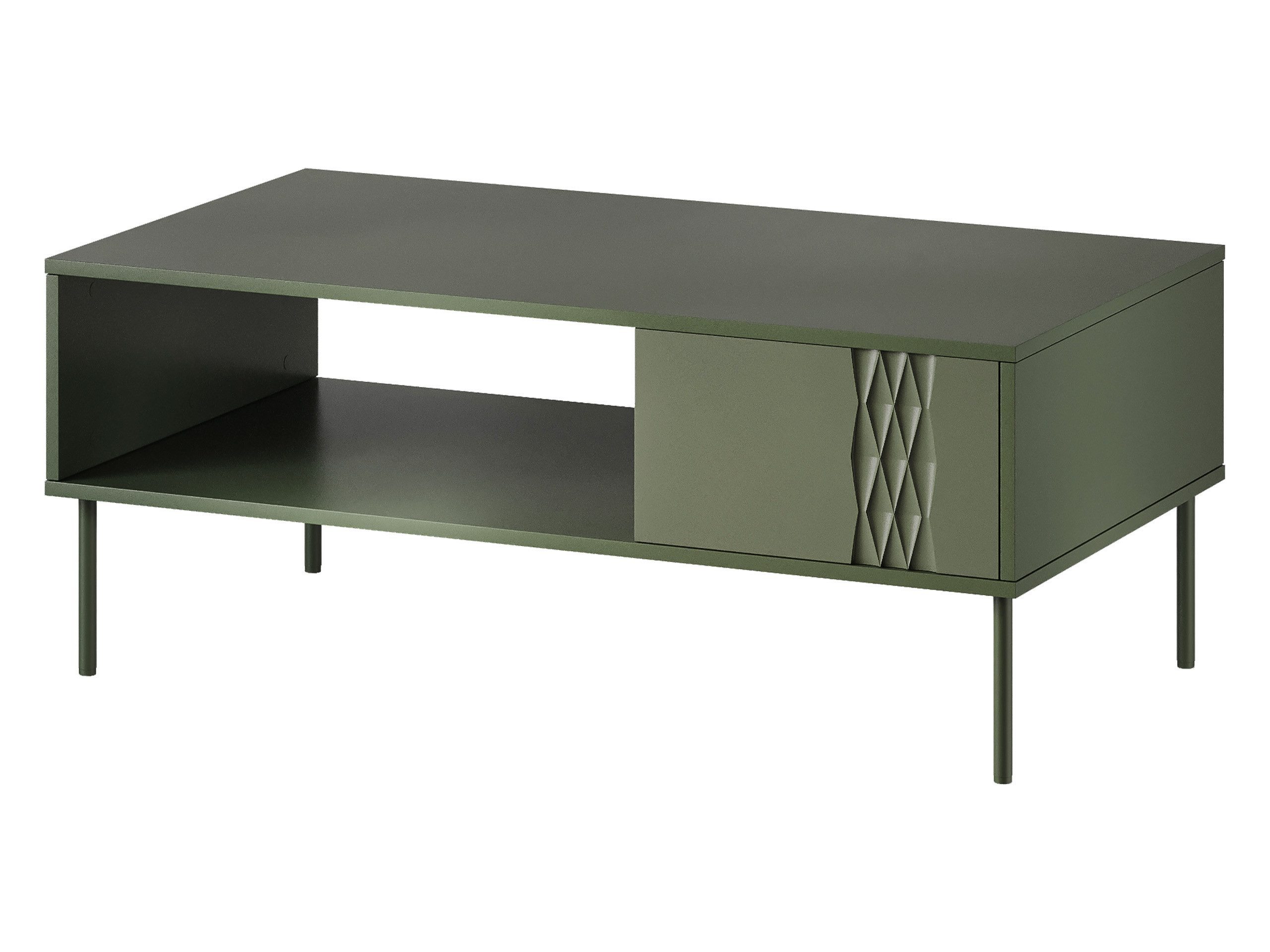 MIRJAN24 Couchtisch Tresse (mit Einlegeboden), Metallfüße