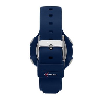 Sector Digitaluhr Sector Herren Armbanduhr Digital, Herren Armbanduhr rund, groß (ca. 41mm), Silikonarmband blau, Casual
