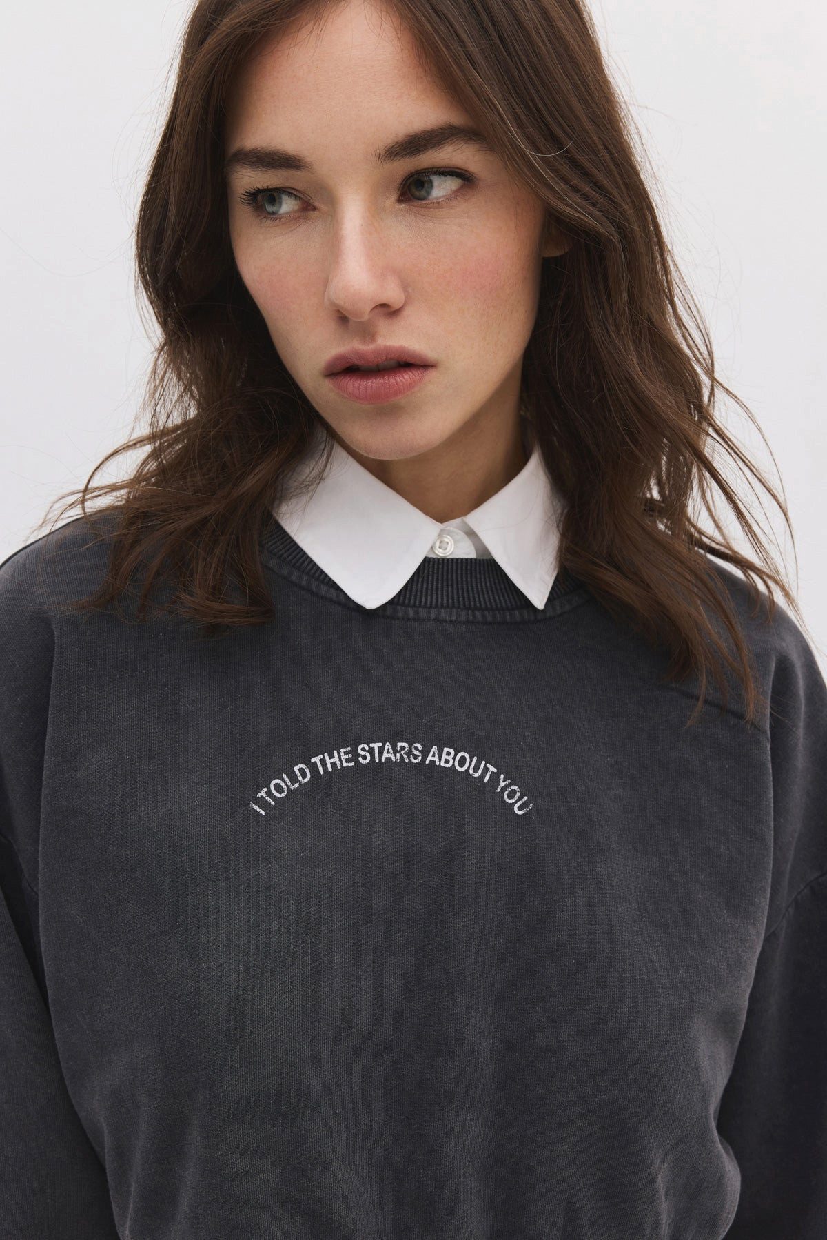 No Matter What Kapuzenpullover Sweatshirt mit Steinstickerei günstig online kaufen