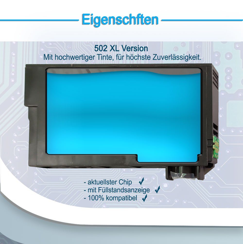 502 Epson Druckerparadies XP-5105 Pack mit Tintenpatrone 502XL (8-tlg) Druckerpatronen 8er kompatibel