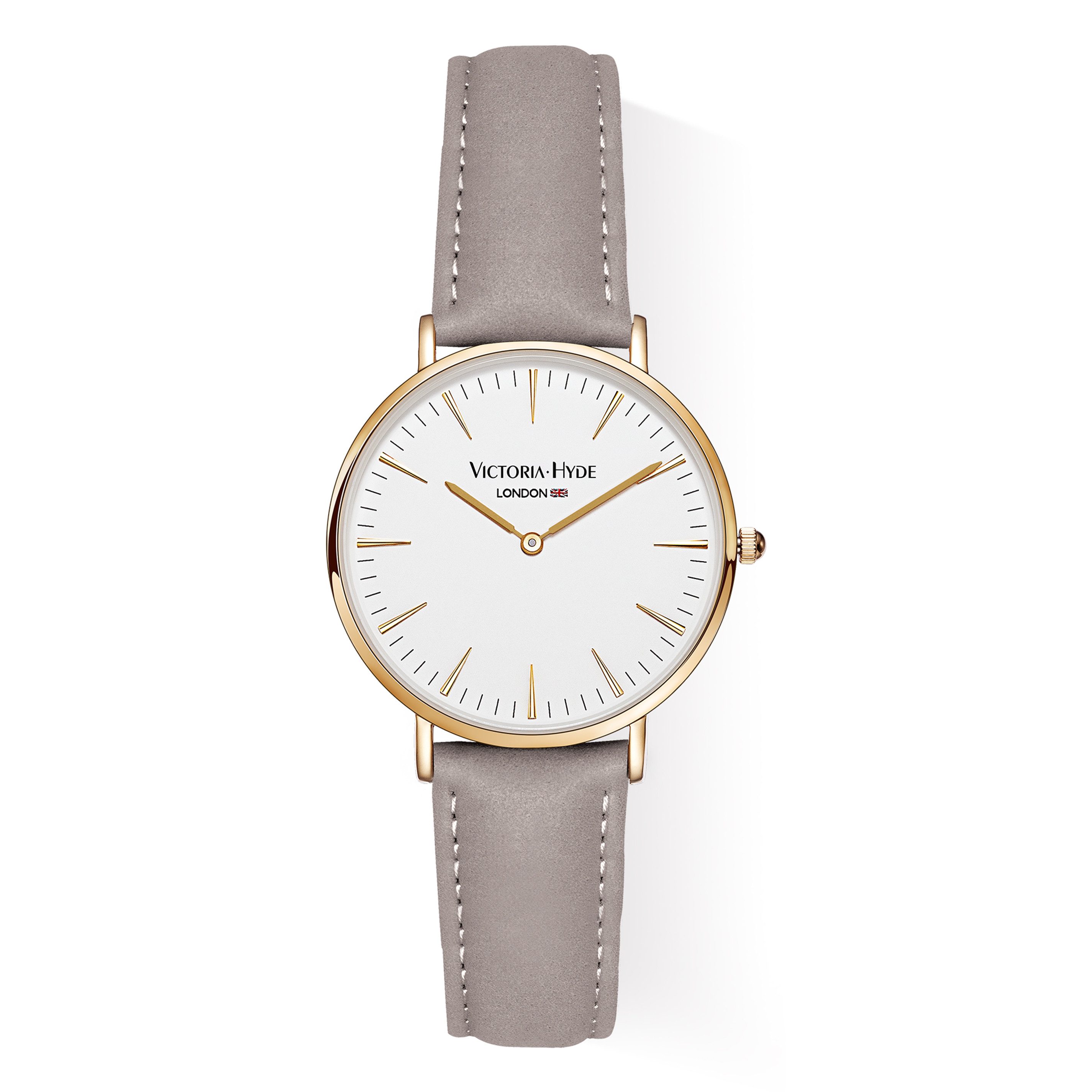 Victoria Hyde Quarzuhr Quarzuhr Echtes Rindsleder Uhr für Unisex modisch und leger Lederarmband, (1-tlg., Kein Set)