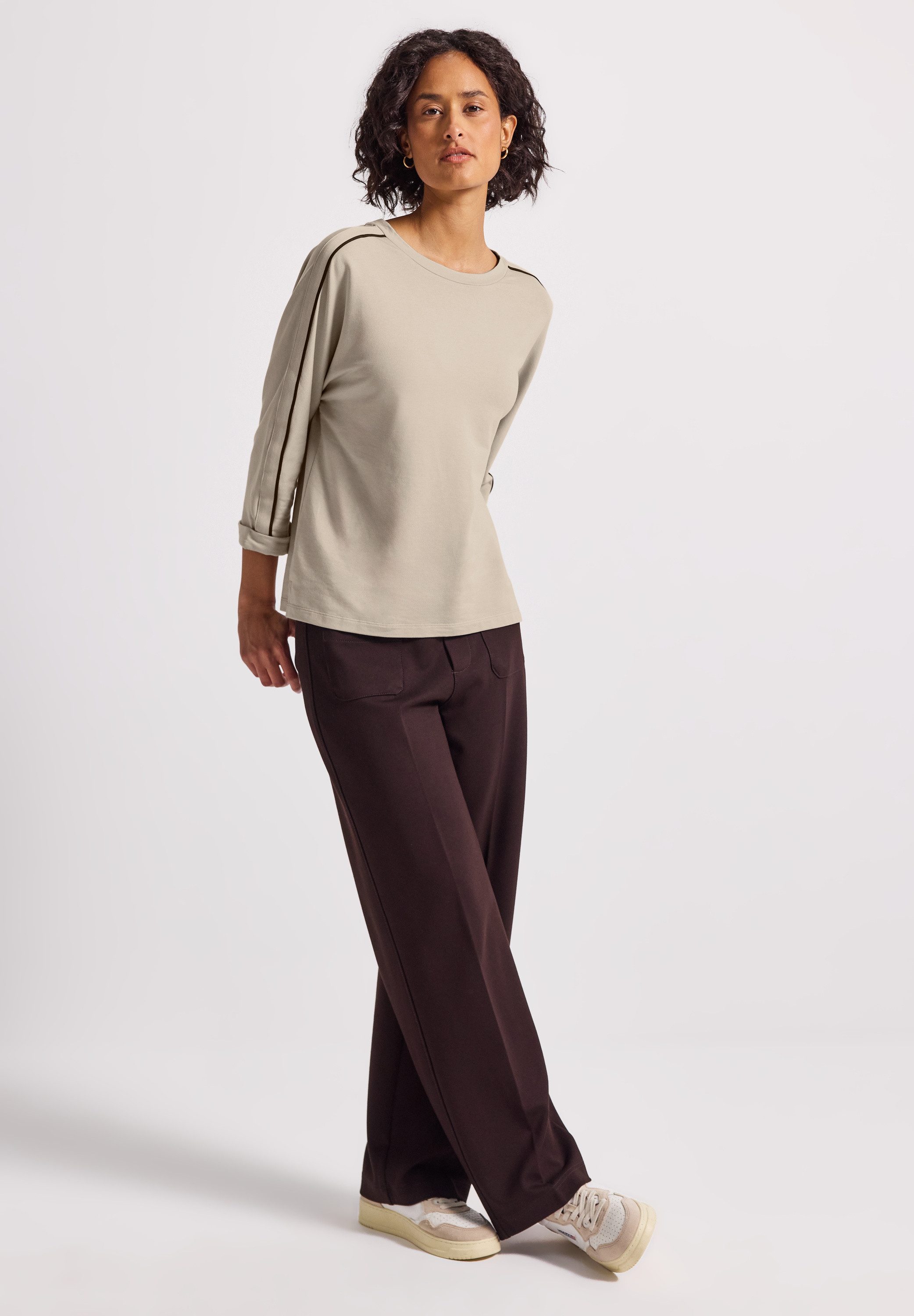 STREET ONE 3/4-Arm-Shirt mit Galonstreifen