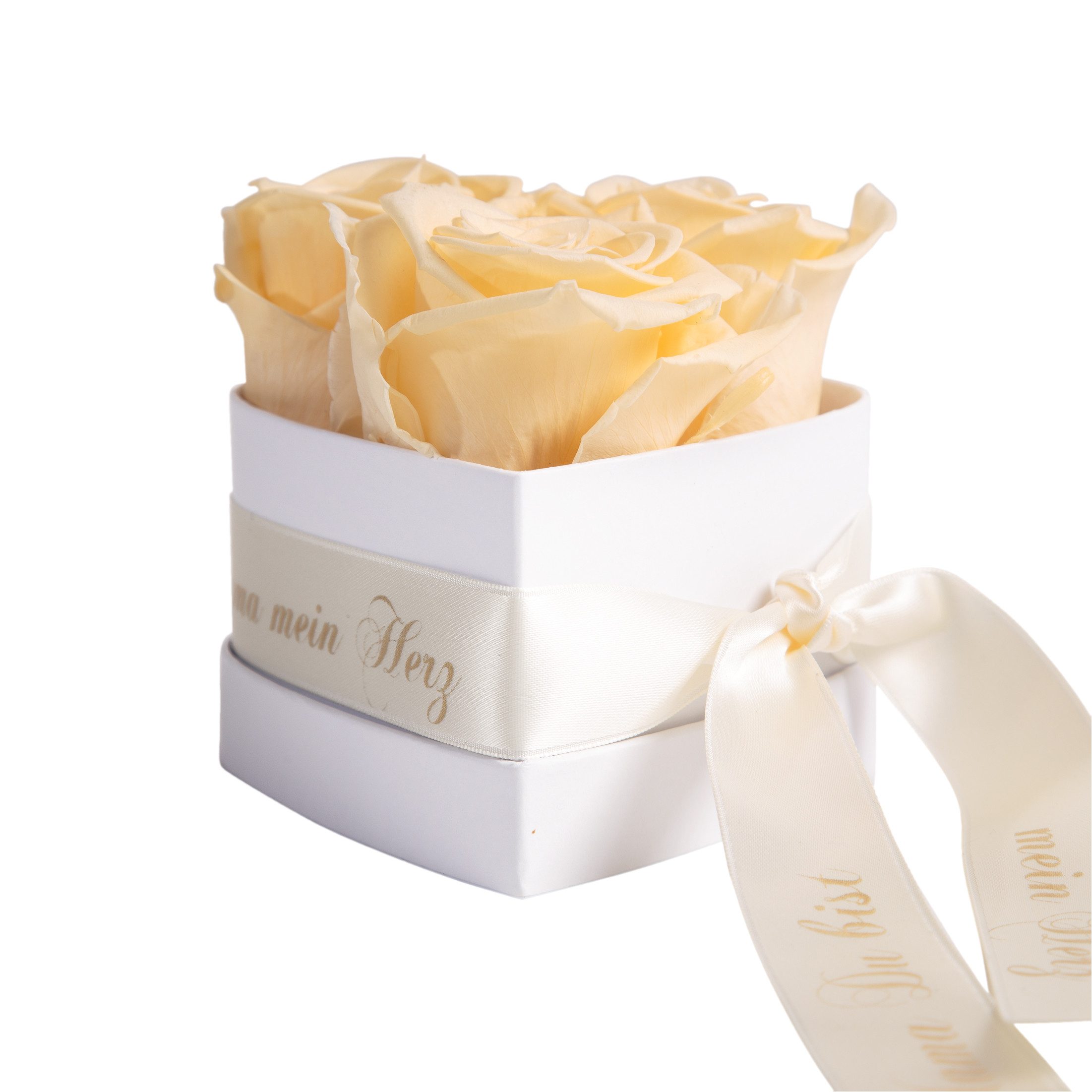 Kunstblume Mama Geschenk Du bist mein Herz Box 3 unendliche Rosen