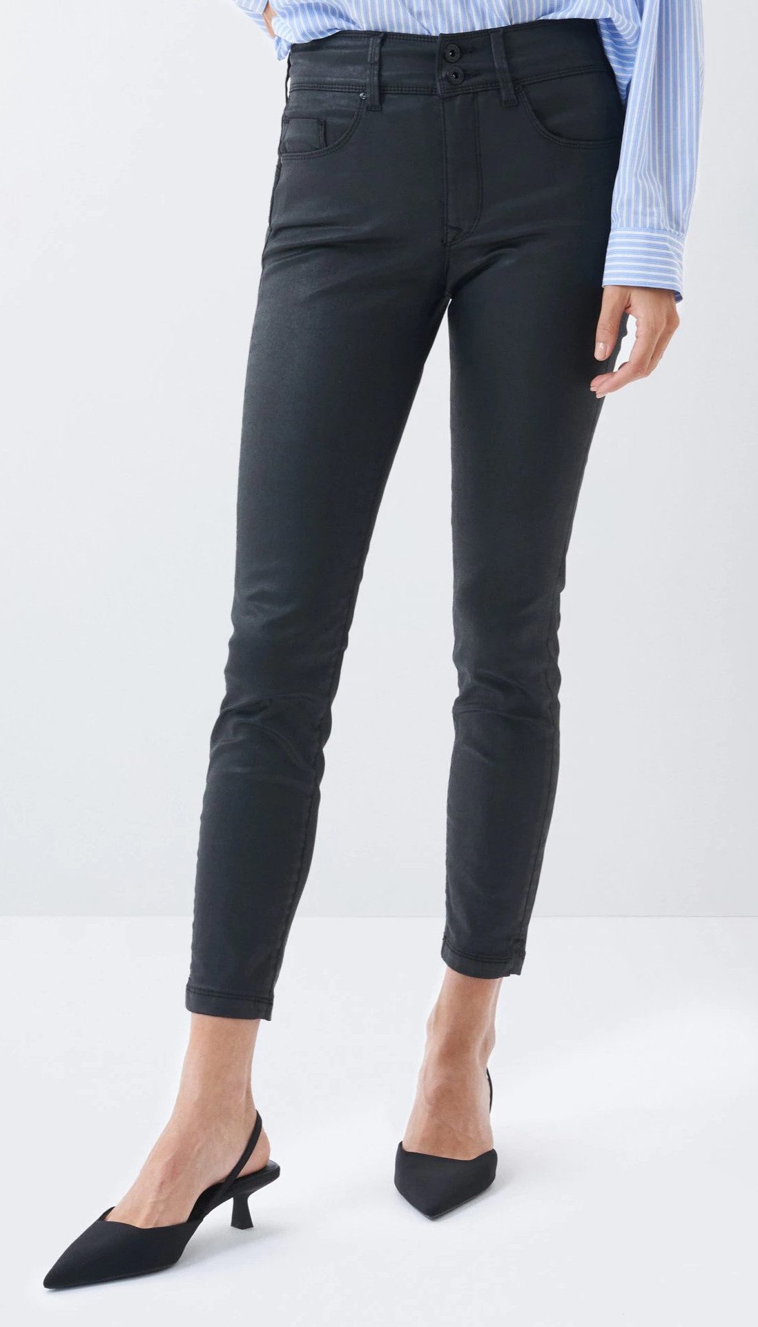 Salsa Stretch-Jeans SALSA JEANS SECRET PUSH IN SKINNY coated black 121997.0000