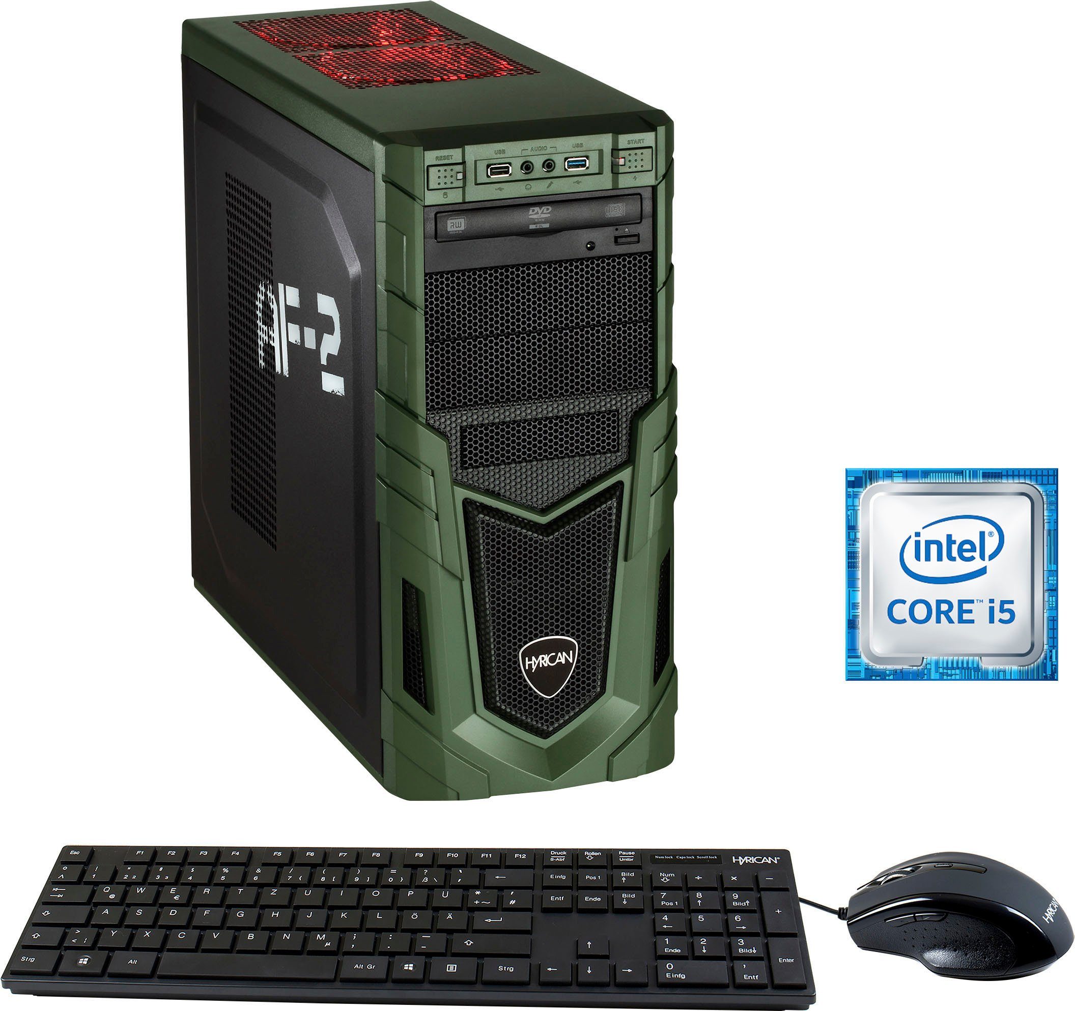 Hyrican Military Gaming 6457 Gaming-PC (Intel® Core i5 9400F, RTX 2080  SUPER, 16 GB RAM, 1000 GB HDD, 480 GB SSD)