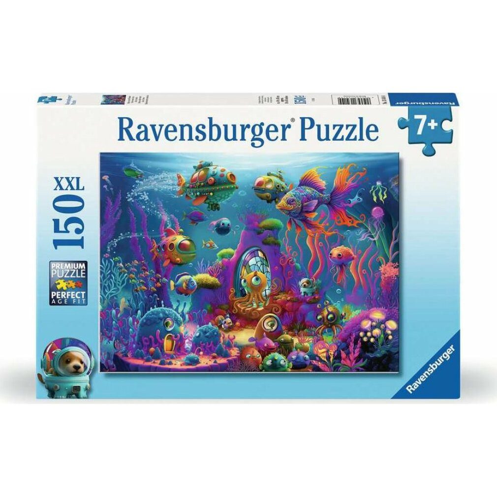 Ravensburger Puzzle RAVENSBURGER Puzzle Aliens im Ozean XXL 150 Teile, Puzzleteile