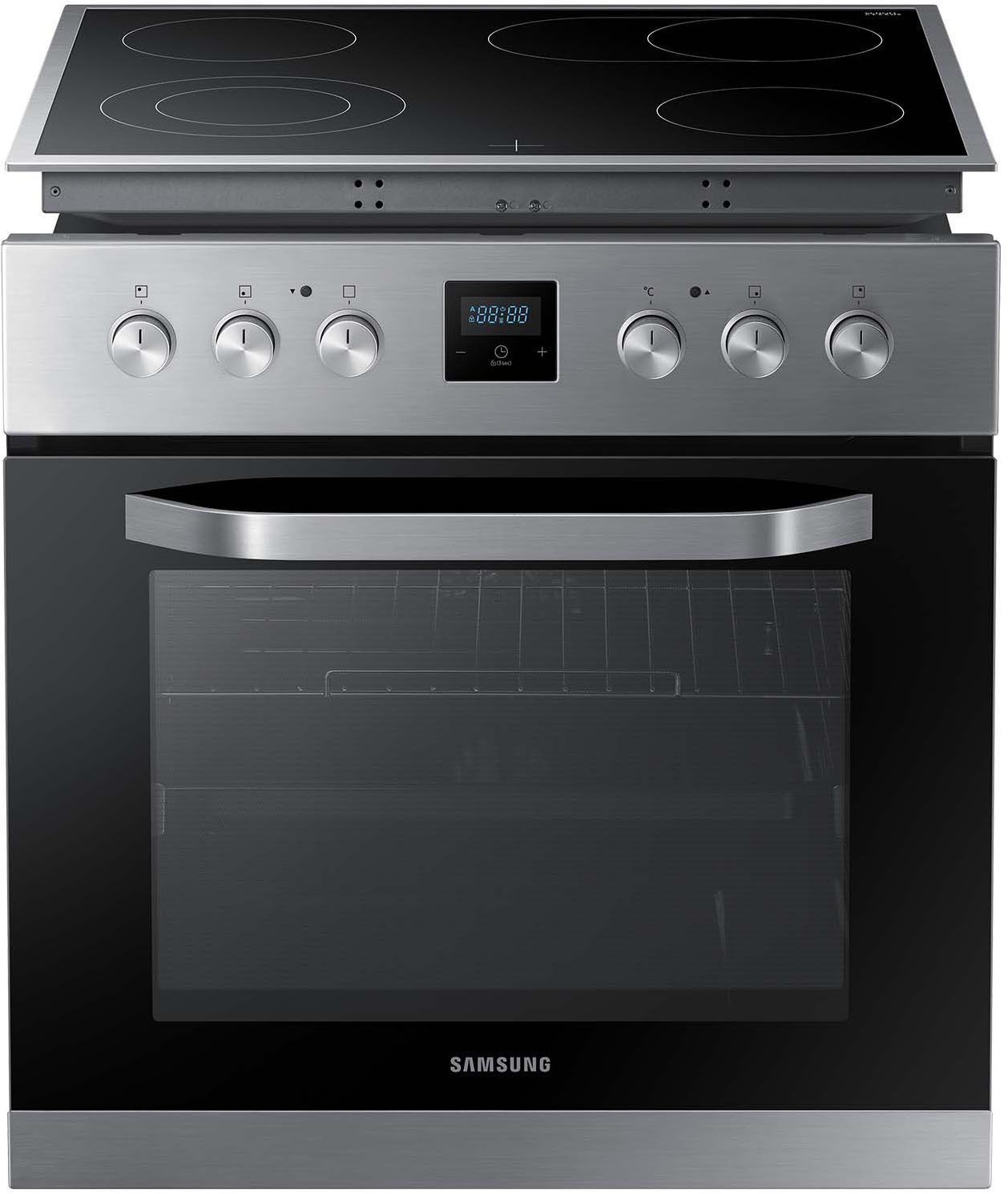 Samsung Elektro-Herd-Set F-NB69R3301RS, mit 1-fach-Teleskopauszug, Herd-Set mit SCHOTT CERAN® Kochfläche & bequemen Teleskopvollauszug